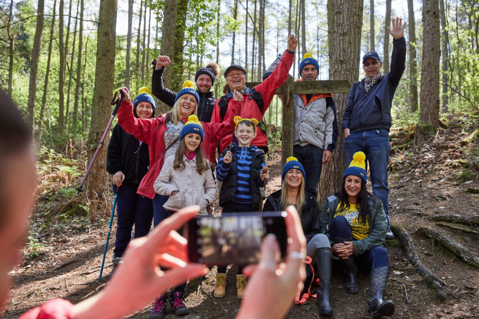 A group of people wearing their Ramble hats