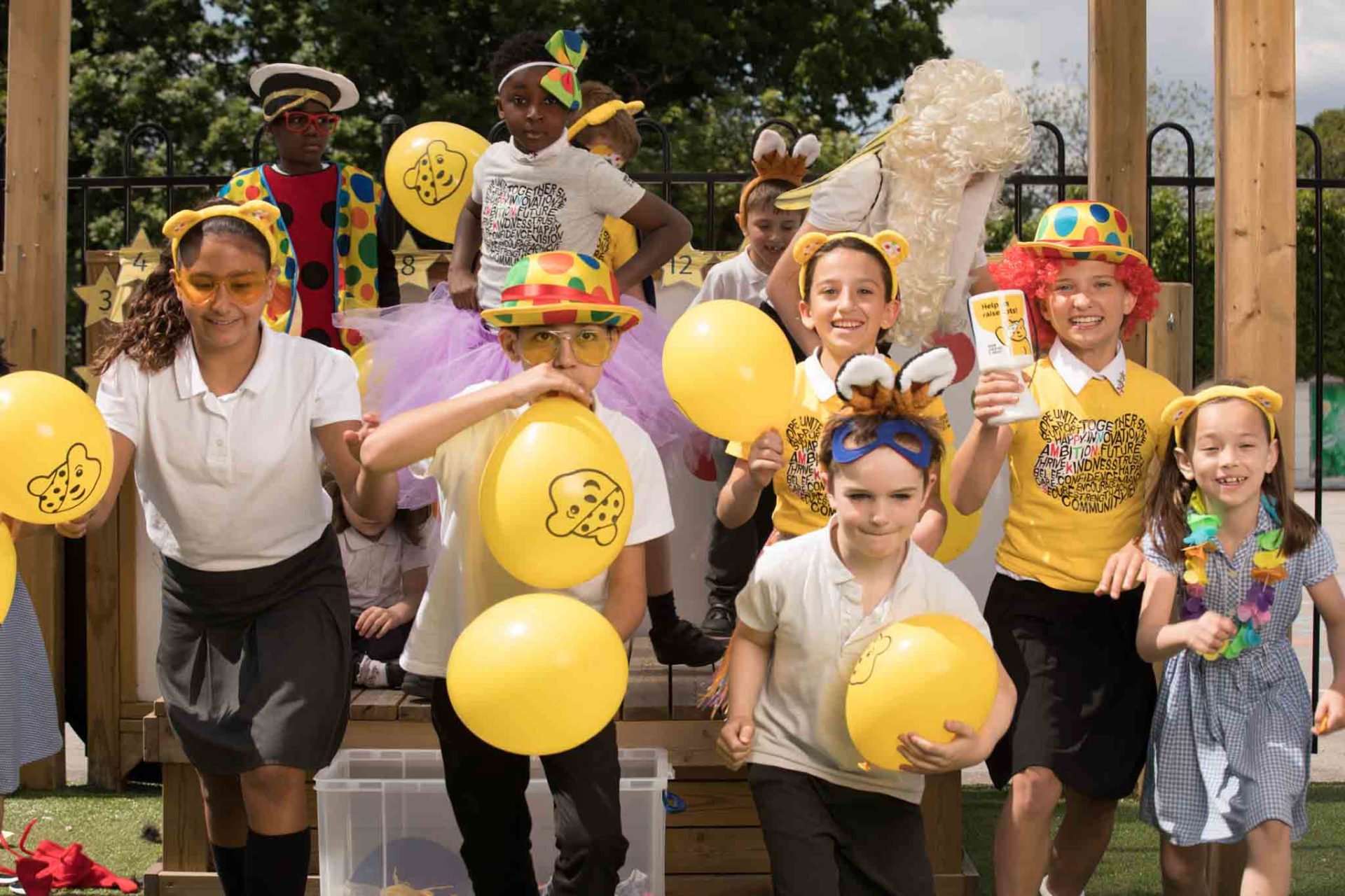 school children in fancy dress
