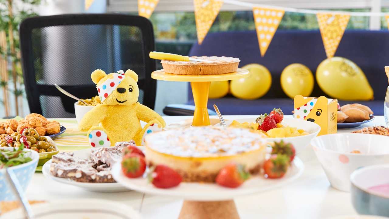 An office bake sale table