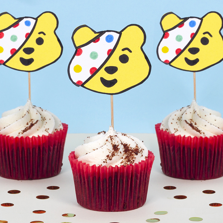 Pudsey cake toppers