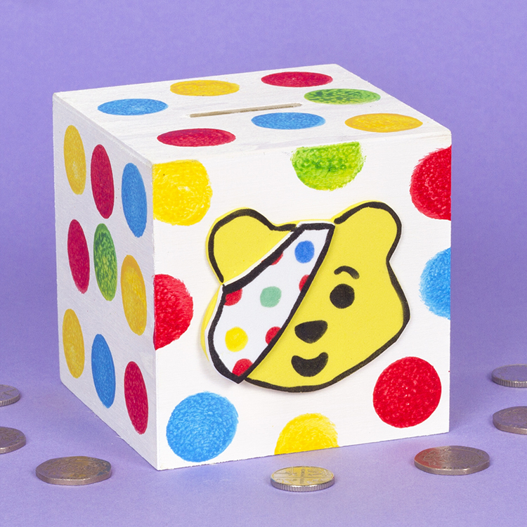 Baker ross Pudsey moneybox craft