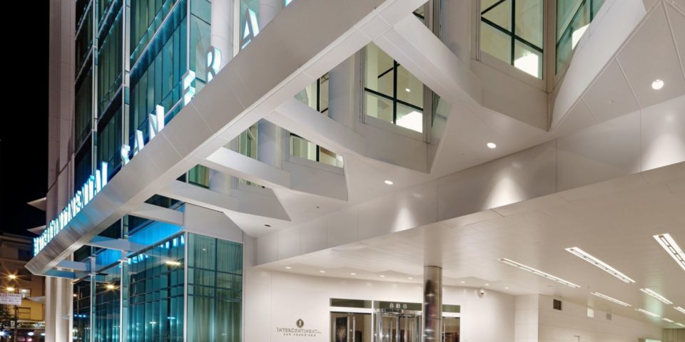 The front of the intercontinental hotel san fransisco