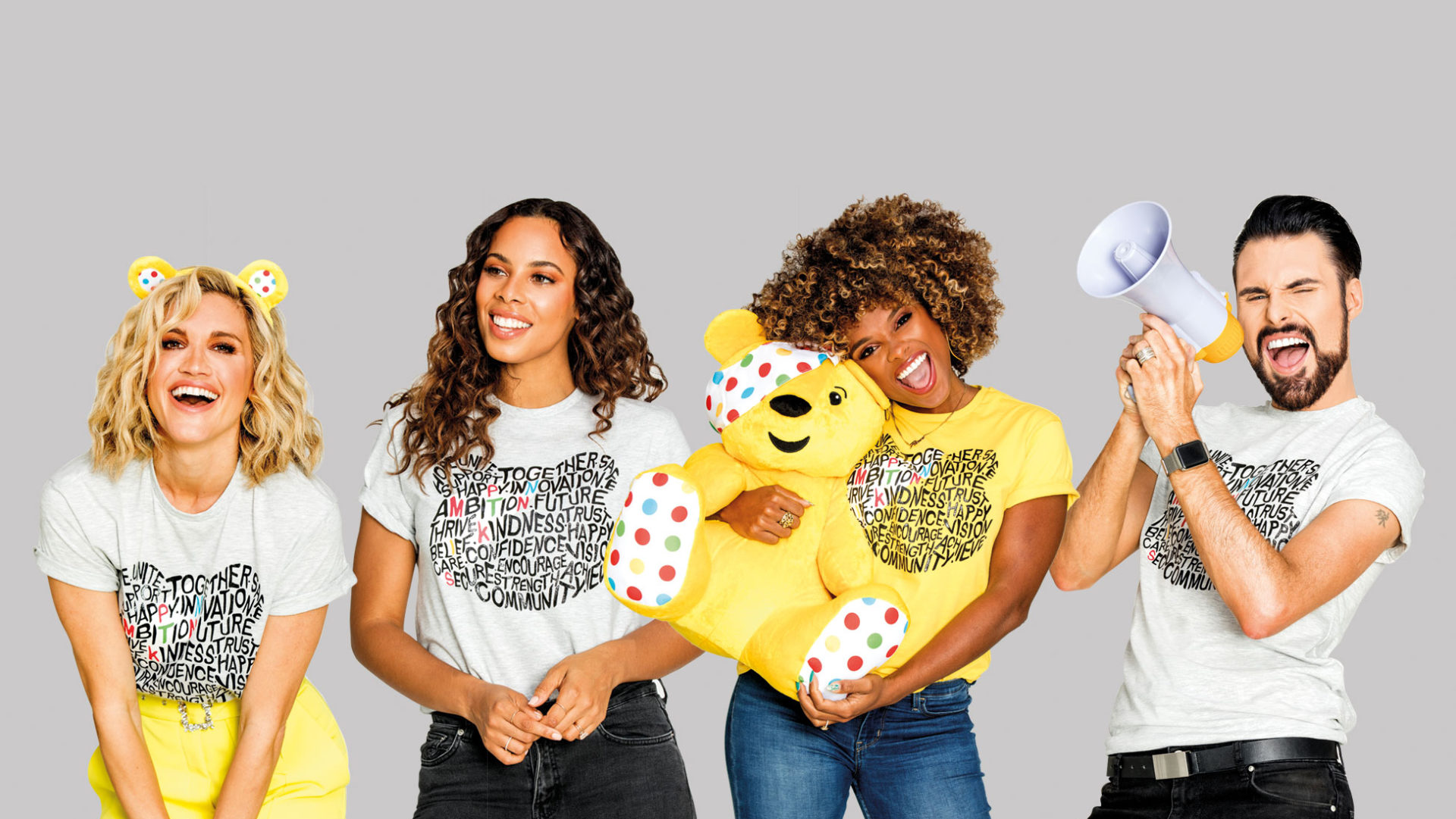 Celebrities celebrate the launch of the new get together theme for BBC Children in Need