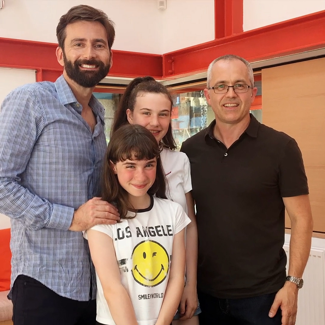 Duncan, Isla and Eleanor with David Tennant