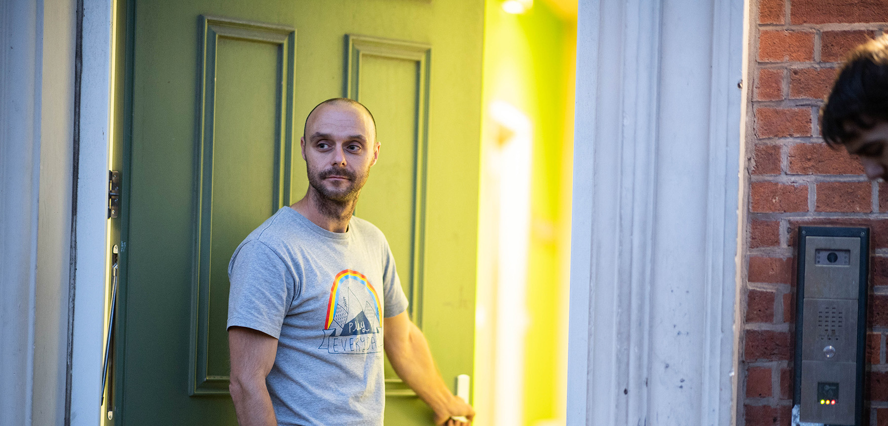 Wayne from Nightsafe opening the door to the support centre