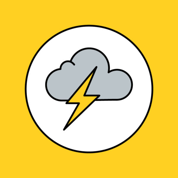 A thunder cloud icon