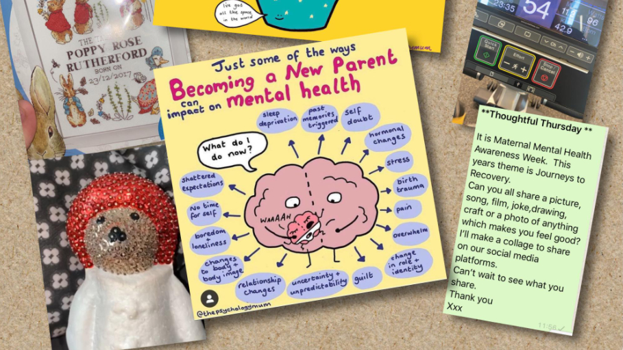 A mind map for how becoming a parent can impact on mental health