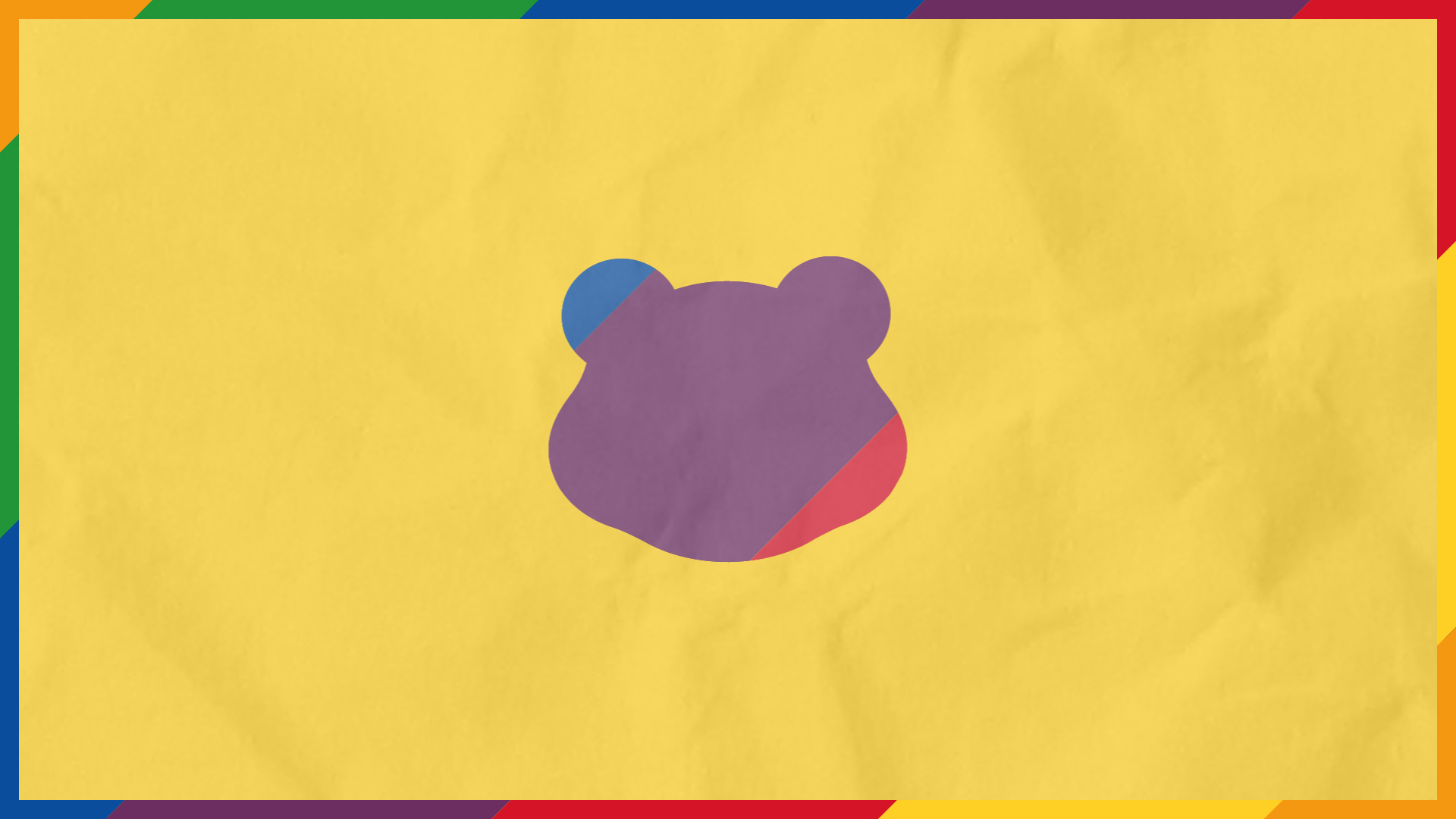 A Pudsey head graphic with rainbow colours