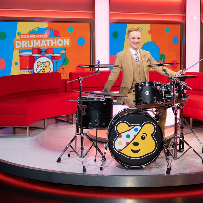 Drumming weatherman, Owain Wyn Evans