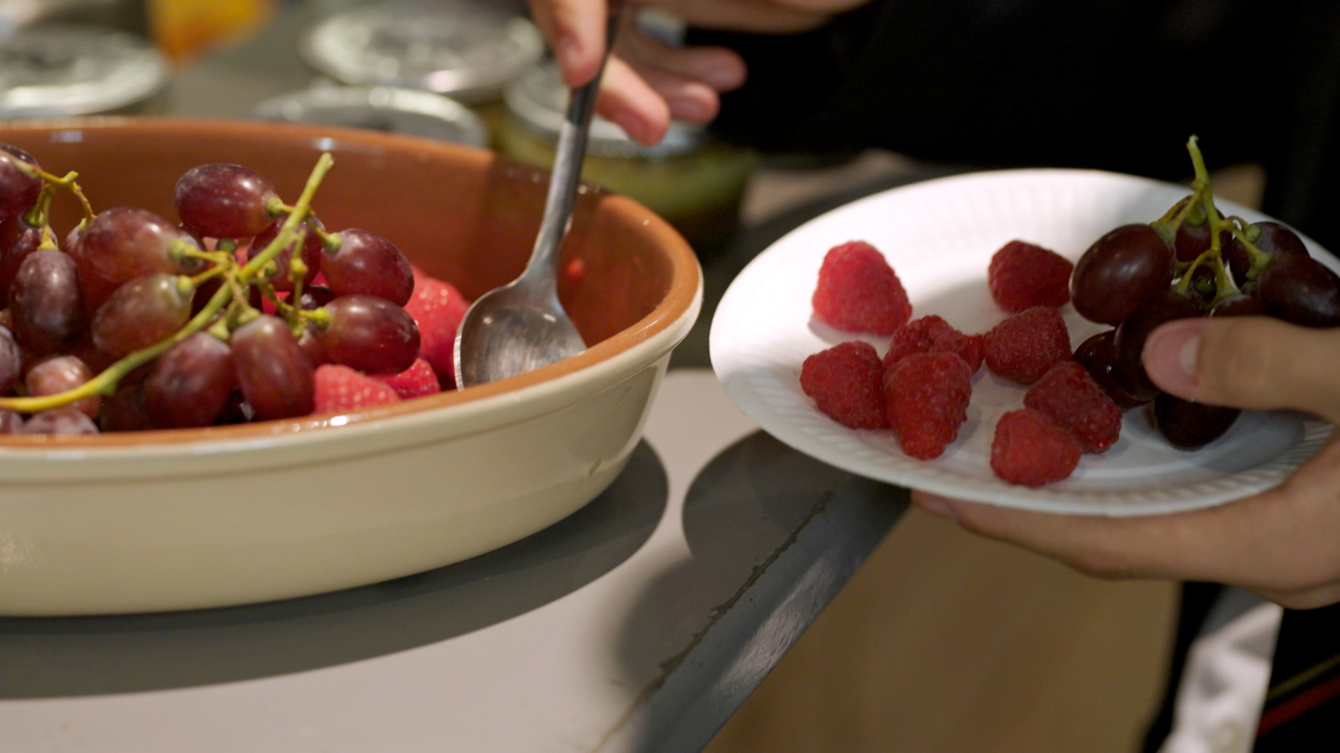 plates of fruit