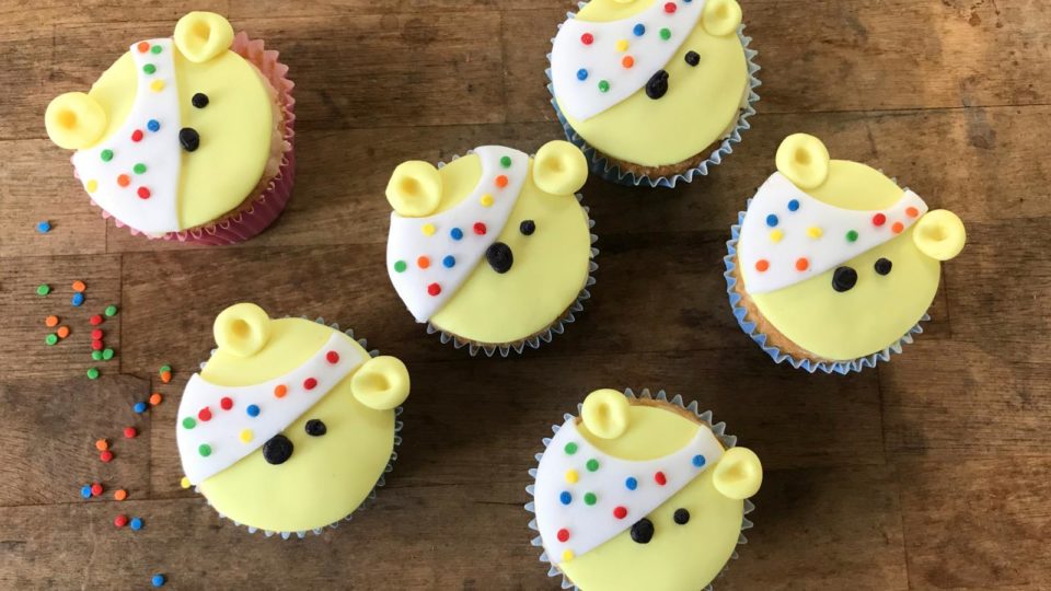 Pudsey bear cupcakes