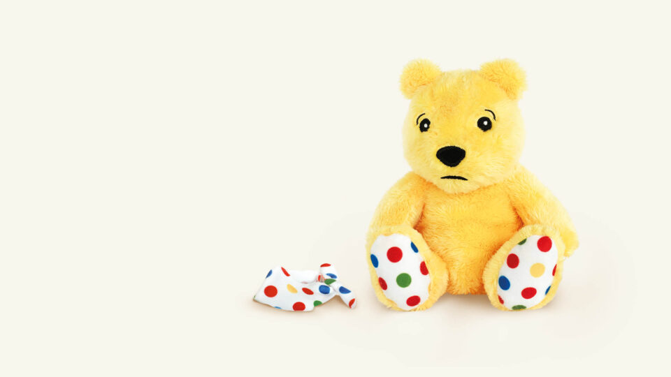 Pudsey without his bandana