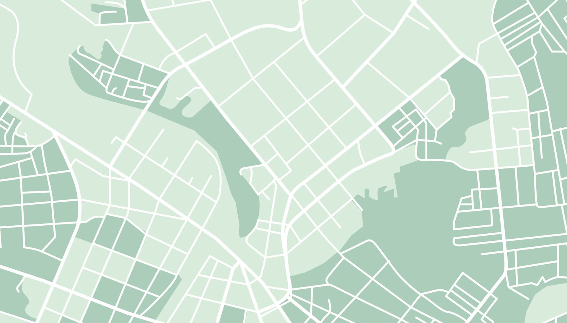 An abstract green street map