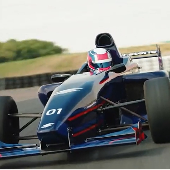 A racing car on a track