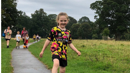 Neve in her football kit