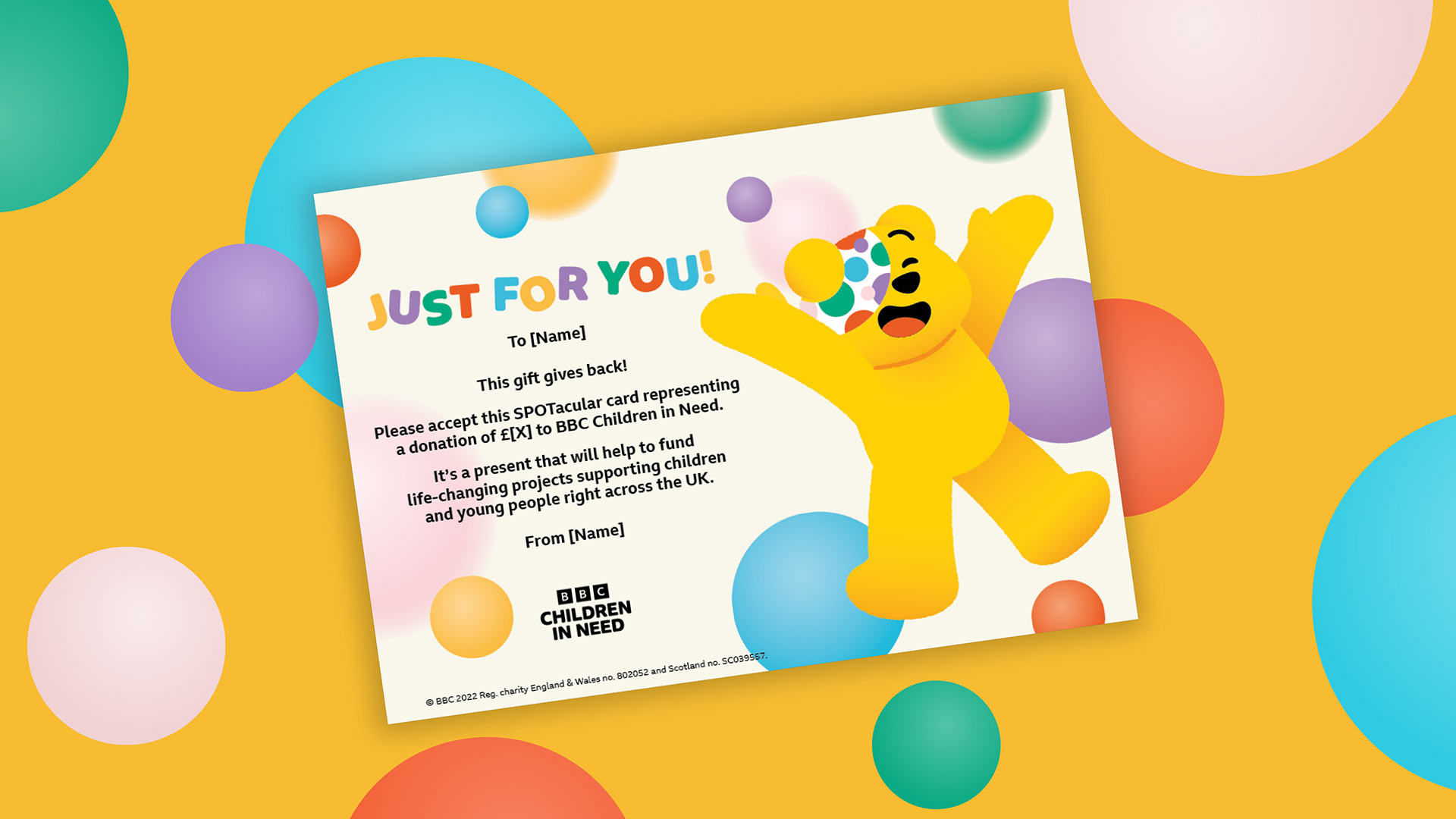 Pudsey gift card