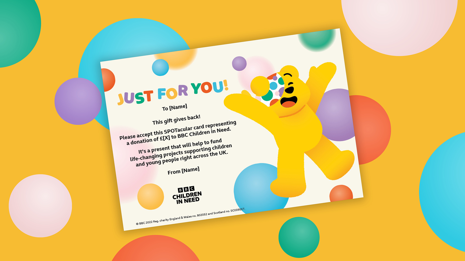 Pudsey gift card