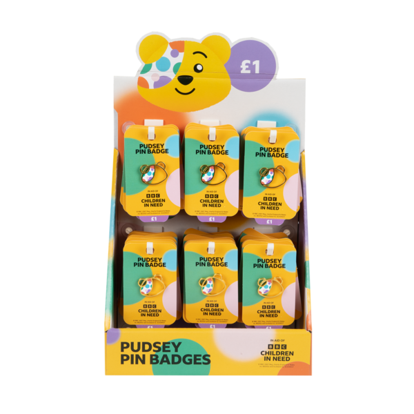 Pudsey Gold Pin Badge - Box of 60
