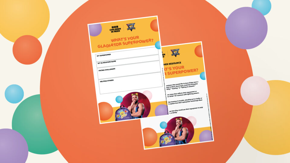 Gladiators Superpower Resource on a spotty background