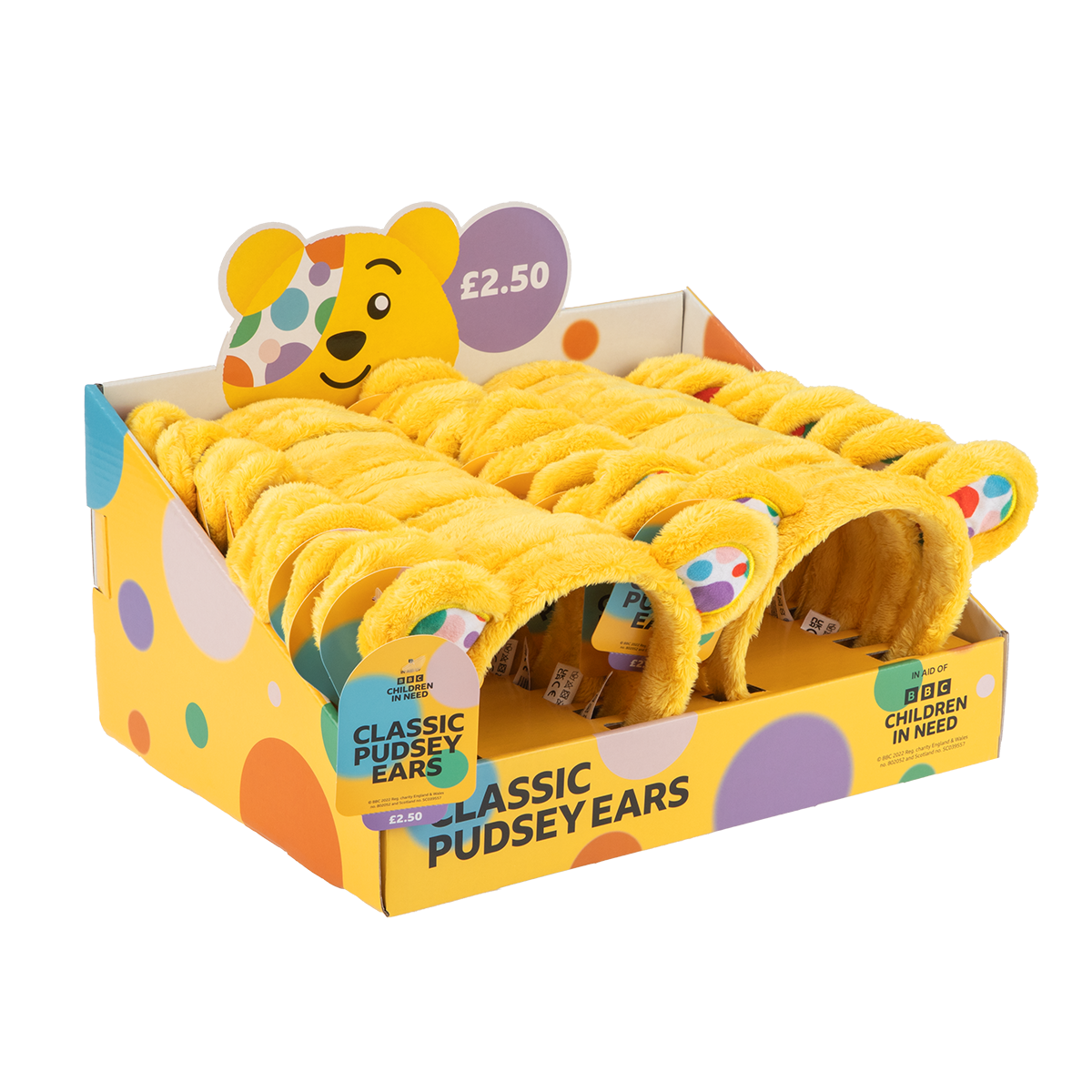Box of 20 Pudsey Ears - Schools - BBC Children in Need