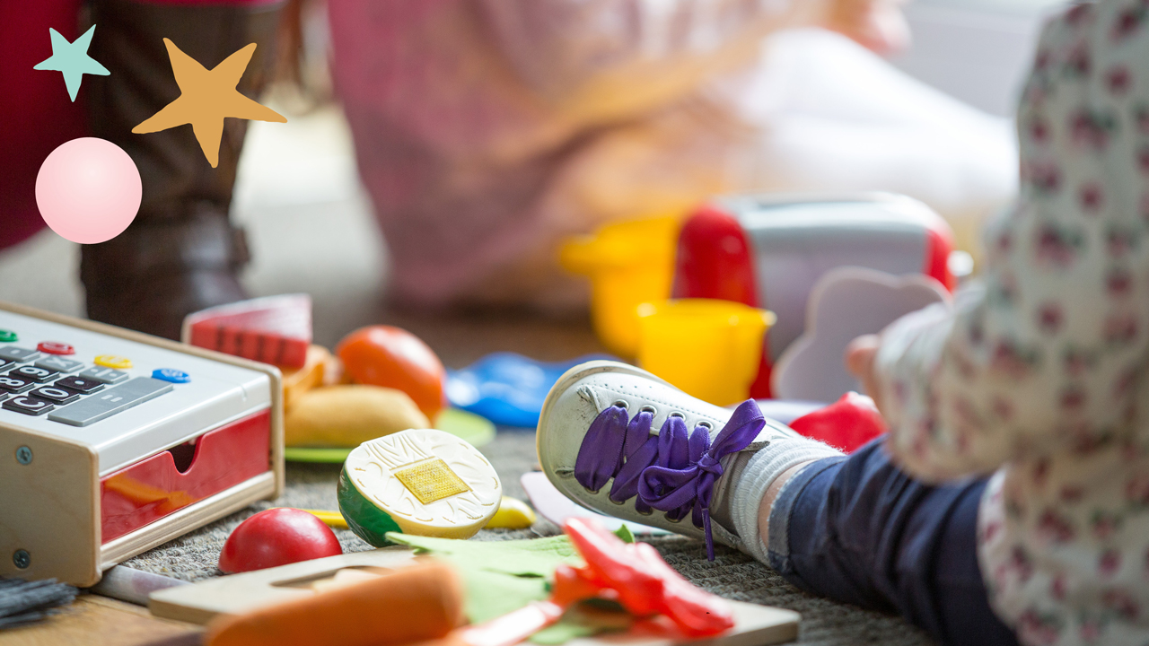 atodller and some toy food