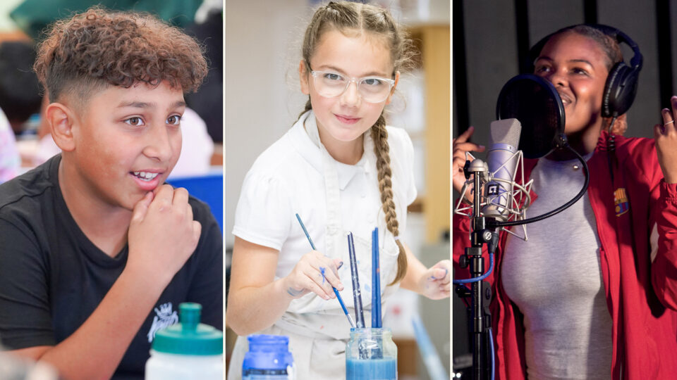 Three young people supported by BBC Children in Need