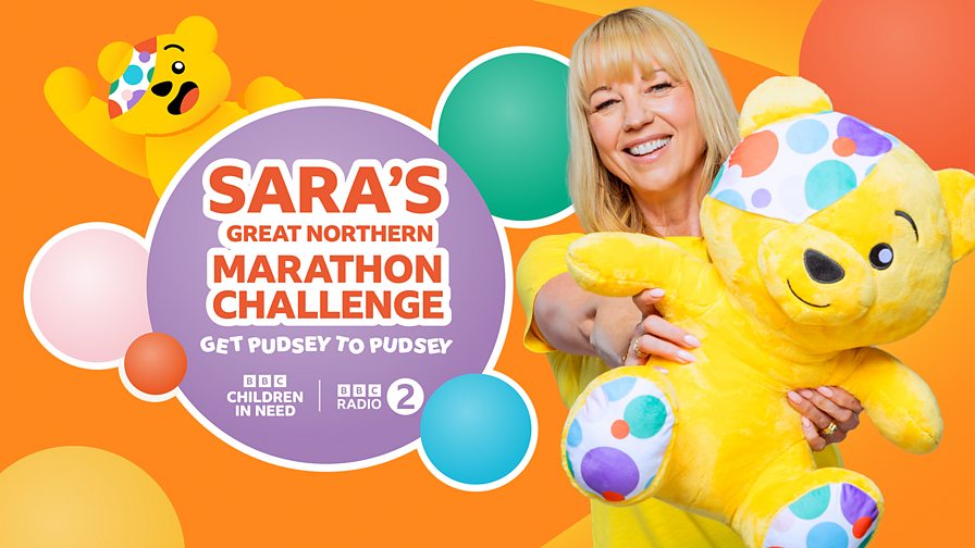 Sara Cob holding a Pudsey Bear