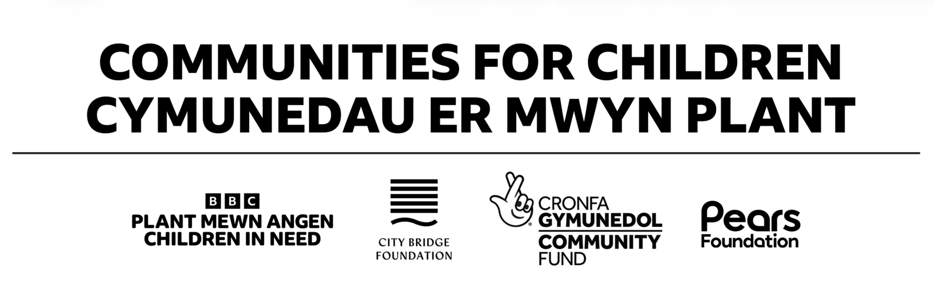 Communities for Children Logo WELSH