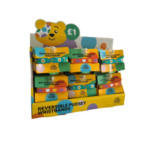 Orange & Green Pudsey Wristbands X 60